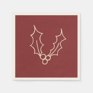 Serviette En Papier Simply Christmas Collection - Holly