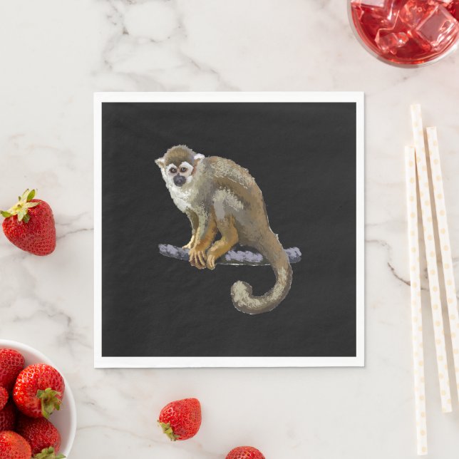 Serviette En Papier Singe écureuil (En situation)