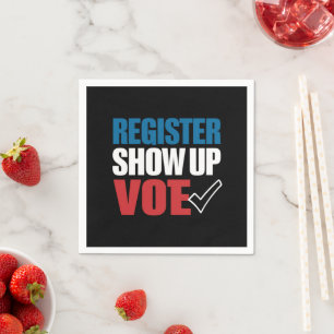 Serviette En Papier S'inscrire pour voter élection 2024