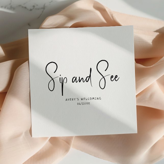 Serviette En Papier Sip Neutre Simple Et Moderne Et Voir Les Serviette (Créateur téléchargé)