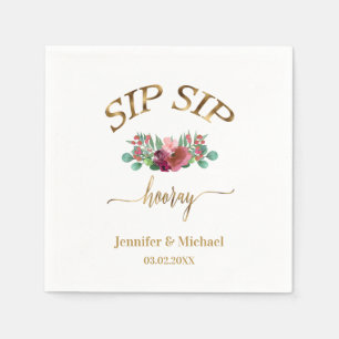 SERVIETTE EN PAPIER "SIP SIP HOORAY"