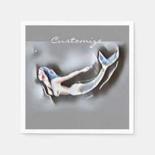 Serviette En Papier Sirène de natation Thunder-Cove Grey