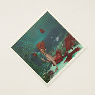 Serviette En Papier Sirène merveilleuse