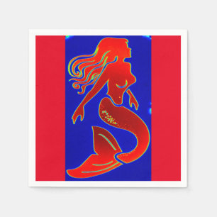 Serviette En Papier sirène rouge