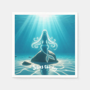 Serviette En Papier Sirène sous-marine éclairée