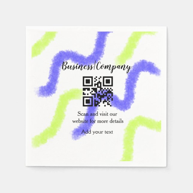 Serviette En Papier Site web simple de société commerciale code-barres (Devant)