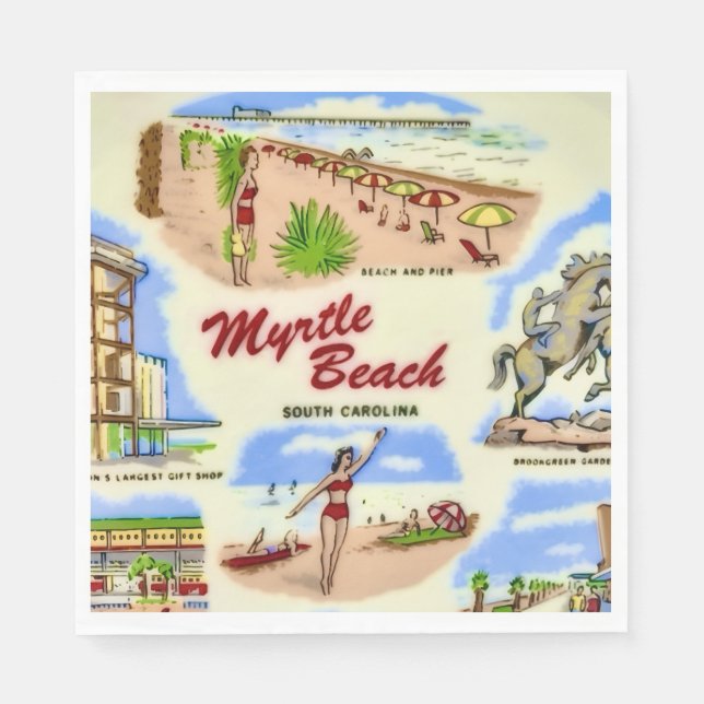 Serviette En Papier Sites de Myrtle Beach  (Devant)
