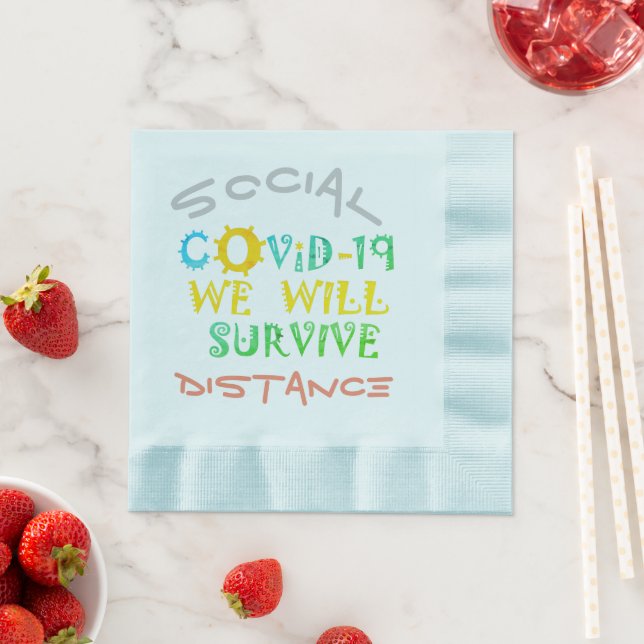 Serviette En Papier Situation difficile Nous survivrons à COVID19 (En situation)