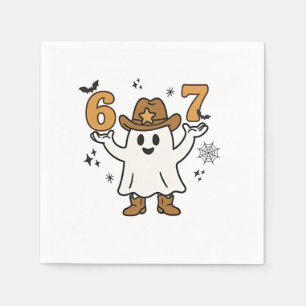 Serviette En Papier Six sept Éffrayant Halloween Sport 67 Mème Mason