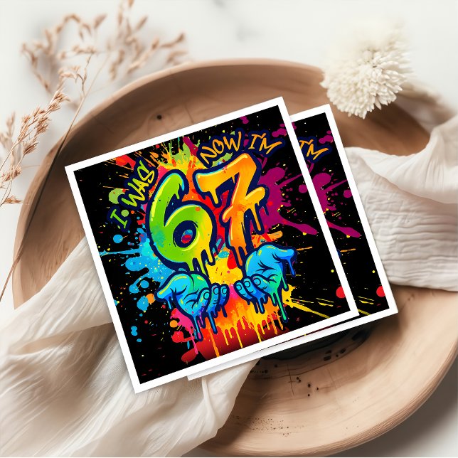 Serviette En Papier Six Seven Birthday Napkins (Créateur téléchargé)