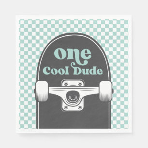 Serviette En Papier Skateboard One Cool Dude Anniversaire