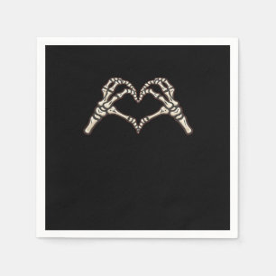 Serviette En Papier Skeleton conception de coeur main