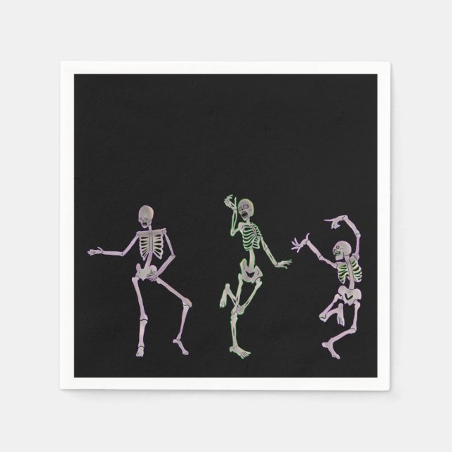 Serviette En Papier Skeleton Dance (Devant)
