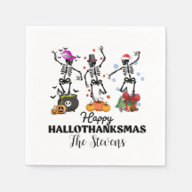 Skeleton Hallothanksmas heureux