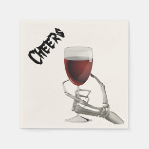 Serviette En Papier Skeleton Halloween Halloween Cocktail Papier à coc