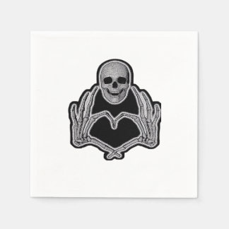 Serviette En Papier Skeleton Heart Hands Classic