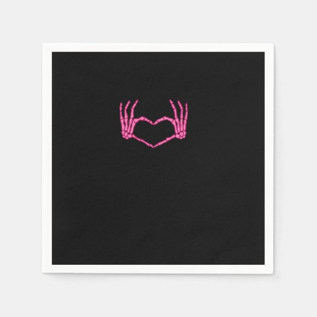 Serviette En Papier Skeleton Heart Hands Classic (Devant)