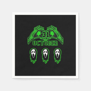 Serviette En Papier Skeleton Mains Design classique