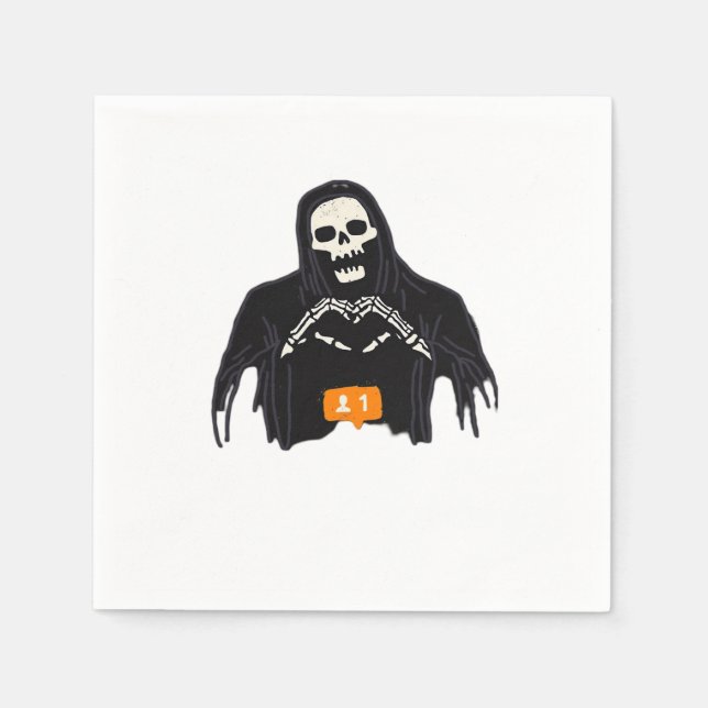 Serviette En Papier Skeleton Pur-Coeur Follower Classic (Devant)