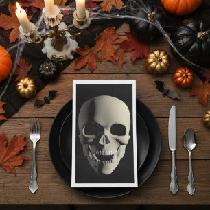 Serviette En Papier Skeleton Skeleton Halloween Party Napkins Éffrayan