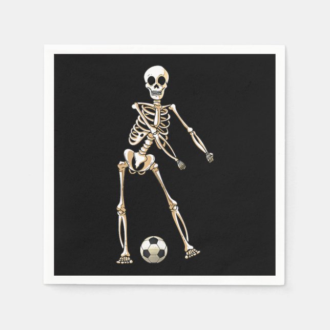 Serviette En Papier Skeleton Soccer Halloween Flossing Dance Cosplay (Devant)