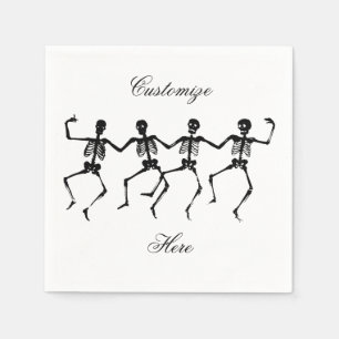 Serviette En Papier Skeletons dansants Halloween Thunder_Cove