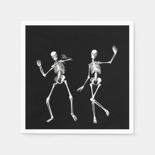 Serviette En Papier Skeletons de danse Napkin