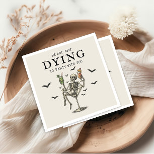 Serviette En Papier Skeletons vintages Halloween Party Napkins