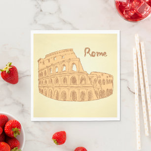 Serviette En Papier Sketch du Colisée de Rome