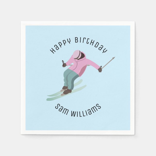 Serviette En Papier Ski (Devant)