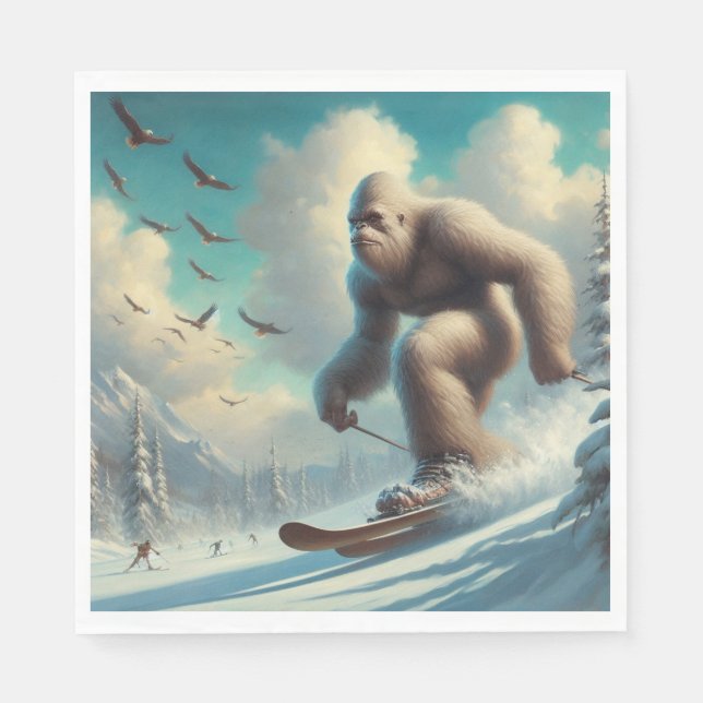 Serviette En Papier Ski Bigfoot (Devant)