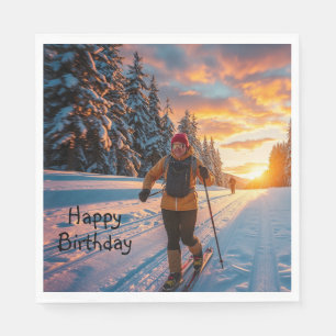 Serviette En Papier Ski de fond