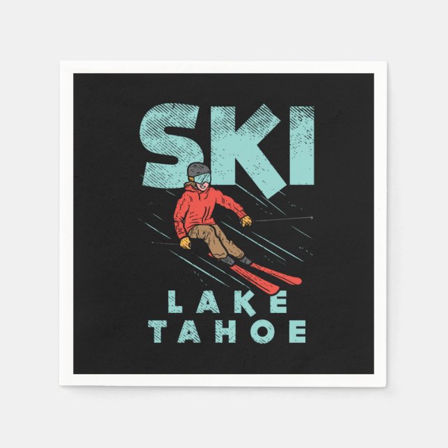 Serviette En Papier Ski Lake Tahoe  (Devant)