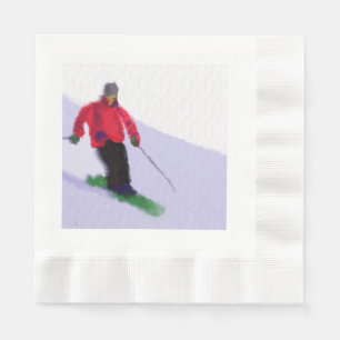 Serviette En Papier Ski sur les pistes