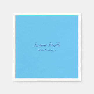 Serviette En Papier Sky Blue Professional Modern Minimaliste Ajouter u