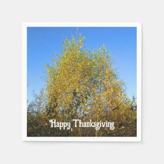 Serviette En Papier Sky Dancing Autumn Leaves - Custom Thankgiving