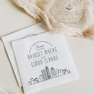 Serviette En Papier Skyline Tampa Deco Événement Mariage