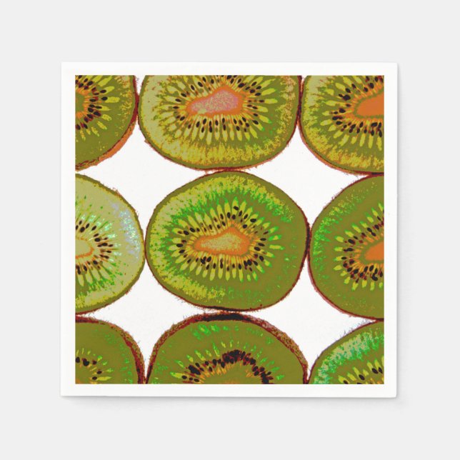 Serviette En Papier Slices Kiwi (Devant)