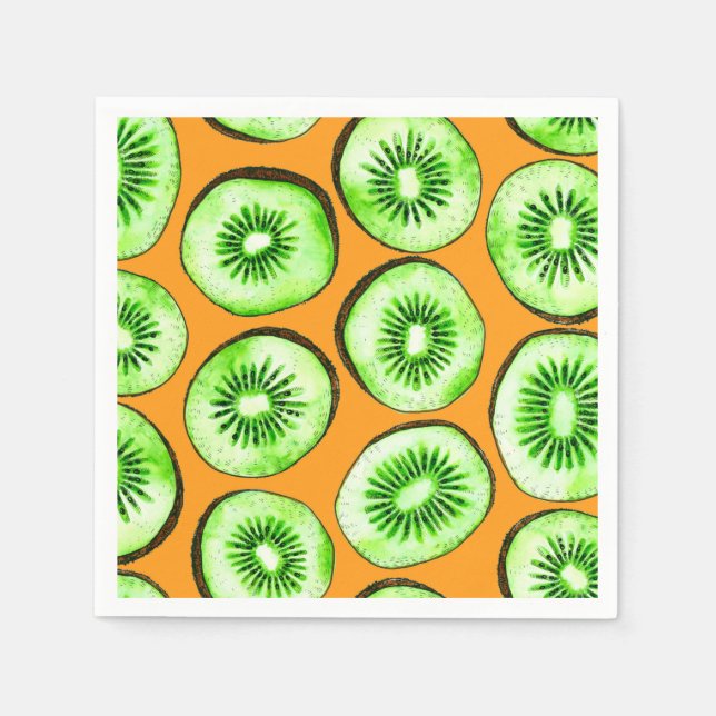 Serviette En Papier Slices Kiwi (Devant)