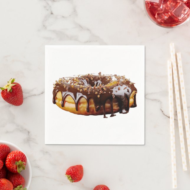 Serviette En Papier SlipperyJoe's decadent donut covered thick glossy  (En situation)