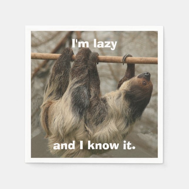 Serviette En Papier Sloth (Devant)