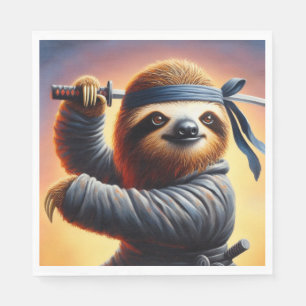 Serviette En Papier Sloth Ninja