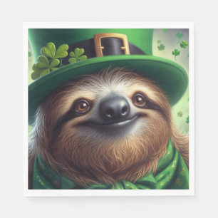 Serviette En Papier Sloth St Paddys Day