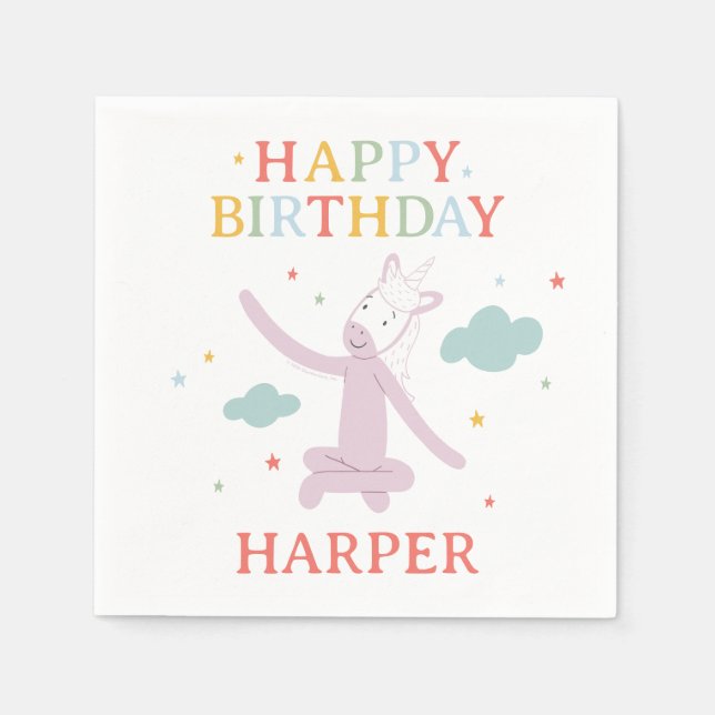 Serviette En Papier Slumberkins Licorne Anniversaire (Devant)