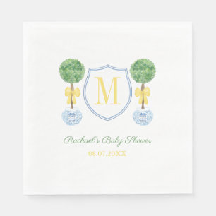 Serviette En Papier Smart Boxwood Monogramme bébé ou Wedding shower