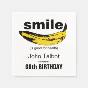 Serviette En Papier Smile est un bon papier fête du 60e anniversaire 