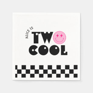 Serviette En Papier Smile Face Retro Deux Cool Anniversaire