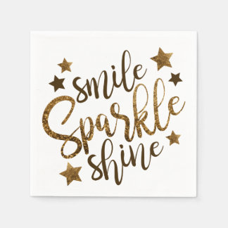 Serviette En Papier Smile Sparkle Shine Affirmations
