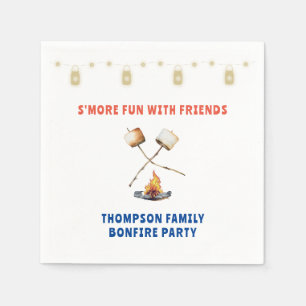 Serviette En Papier S'mores Fun Bonfire Jardin Cookout Friendsgiving