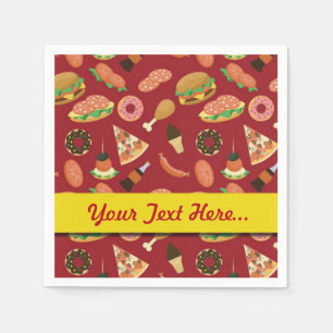 Serviette En Papier Snack Time Red Picnic Napkins